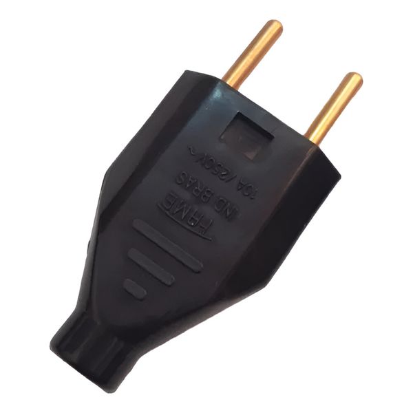 PLUG MACHO PADRÃO 2P 10A 250V PRETO 2140 FAME