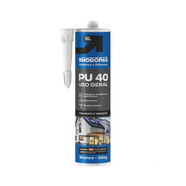 ADESIVO SELANTE PU 40 BRANCO 360GR 03633 RHODOPÁS