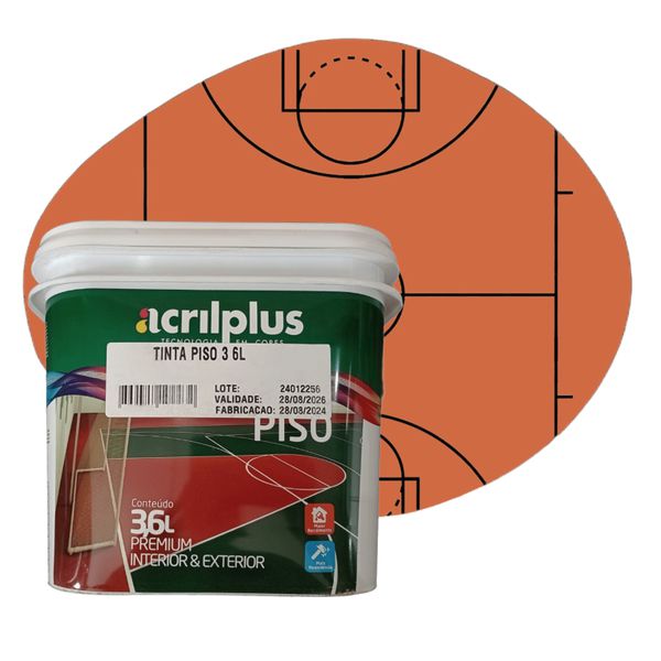 TINTA PISO FLEX VERMELHO 3,6 LTS ACRILPLUS