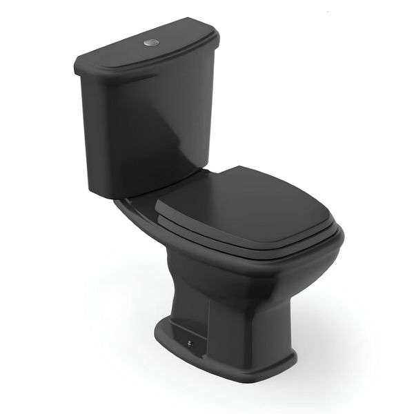 VASO SANITÁRIO COM CAIXA ACOPLADA FIT PLUS PRETO 1667730022300 CELITE