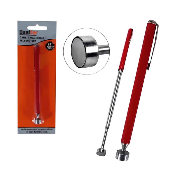 CANETA MAGNÉTICA PEGADOR DE METAL TELESCÓPICA 24" BESTFER