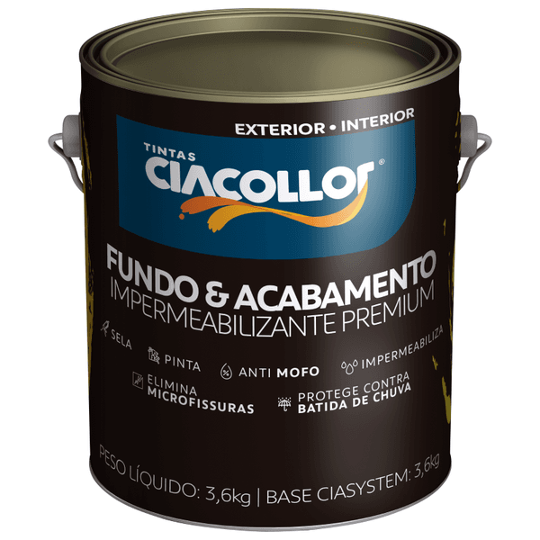 IMPERMEABILIZANTE CIAFLEX FUNDO E ACABAMENTO CIASYSTEM BASE "B" 3,6KG CIACOLLOR