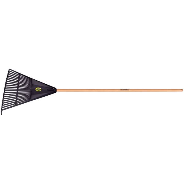 VASSOURA PLÁSTICA PRETA 22 DENTES E CABO DE MADEIRA 120CM 77850/824 TRAMONTINA