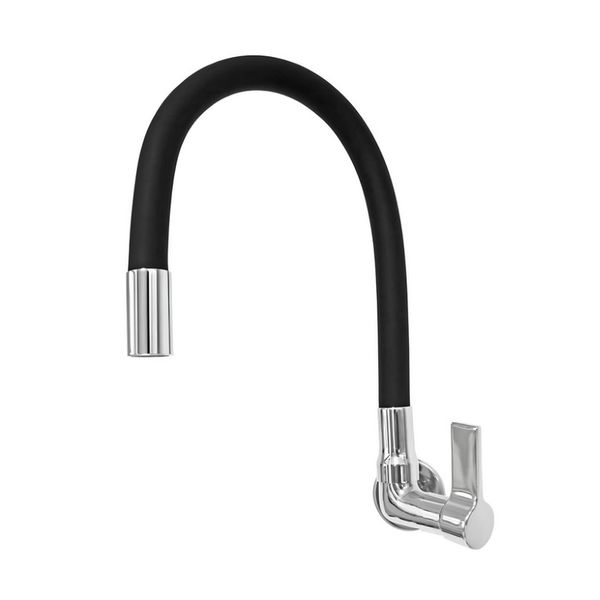 TORNEIRA COZINHA PAREDE FLEX PRETA C-65 1/4V. (G) 02286 ARAÚJO METAIS