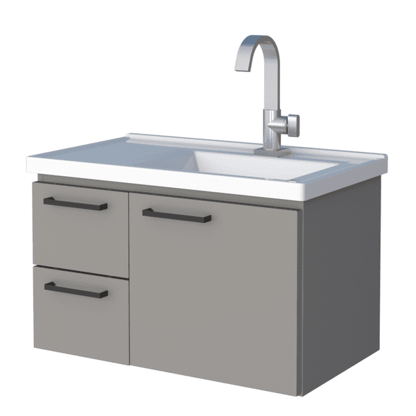 ARMÁRIO TOUCADOR AÇO ROMÃ SUSPENSO 62 X 40 X 36CM CINZA P101872 COZIMAX