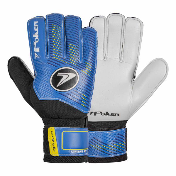 Luva de Goleiro Poker Profissional Futebol Neo - Azul/Marinho/Amarelo