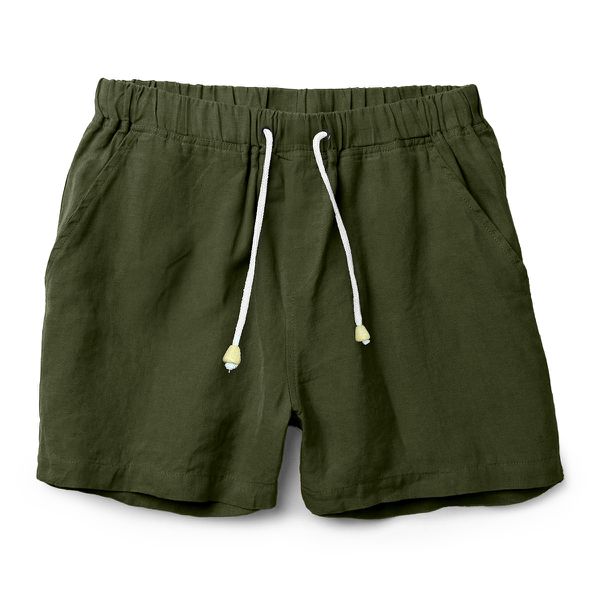 Bermuda Linho Premiun Masculina Verde Militar