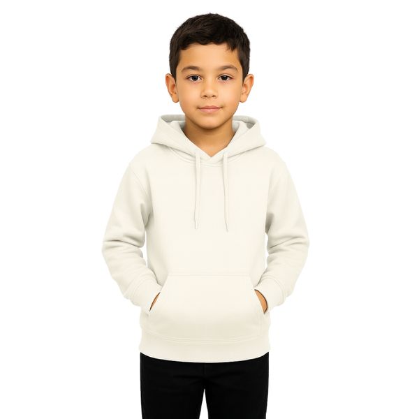 Blusa De Moletom Canguru e Capuz Off White Infantil