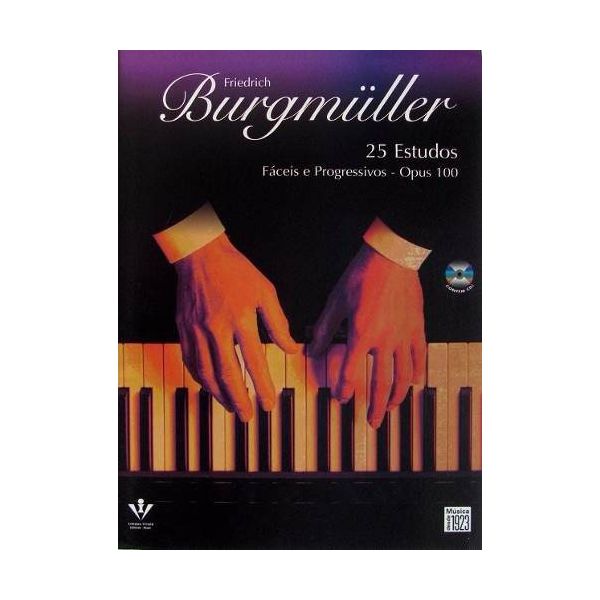 Método Para Piano Burgmuller 25 Estudos Com CD