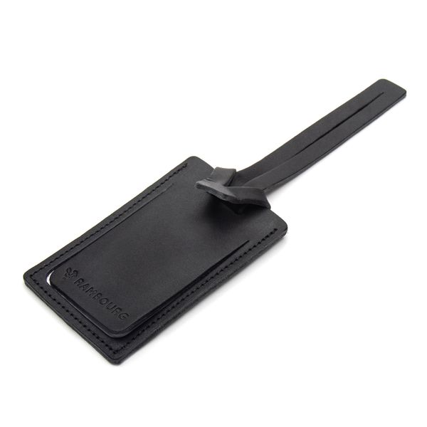 Etiqueta Para Mala em Couro Legítimo Preto
