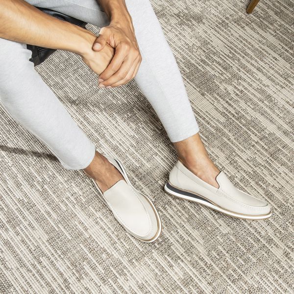 Mocassim Casual Masculino Absolut Gelo Rambourg Sapatos em Couro