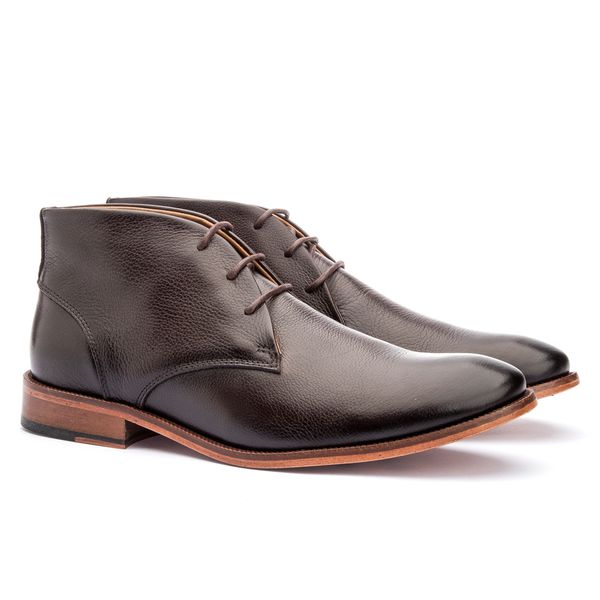 Bota social masculina solado de best sale couro