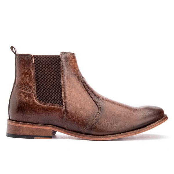 Bota Masculina Chelsea Sola De Couro Floater Tan Rambourg