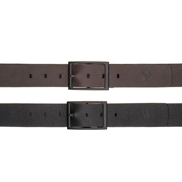 Cinto Casual Em Couro Dupla Face 4 cm largura Preto / Café