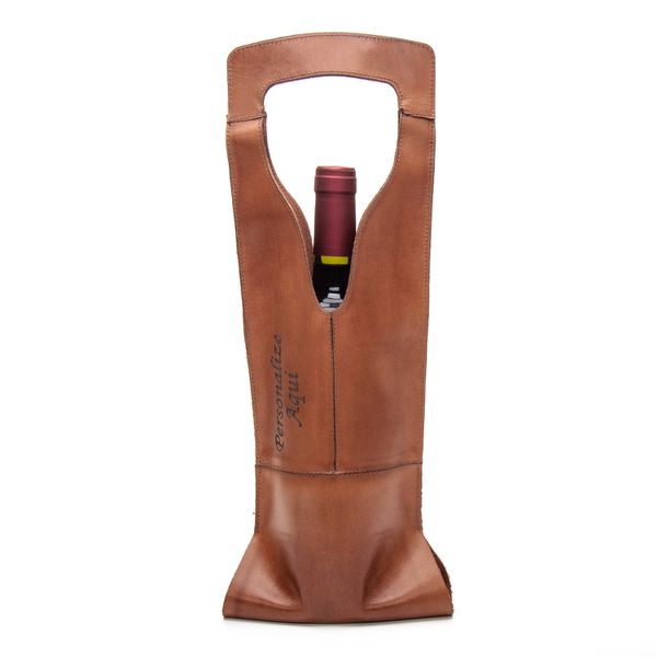 Porta Vinhos em Couro Caramelo Atacado