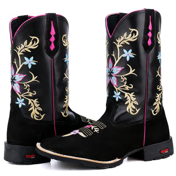 Bota texana best sale feminina preta