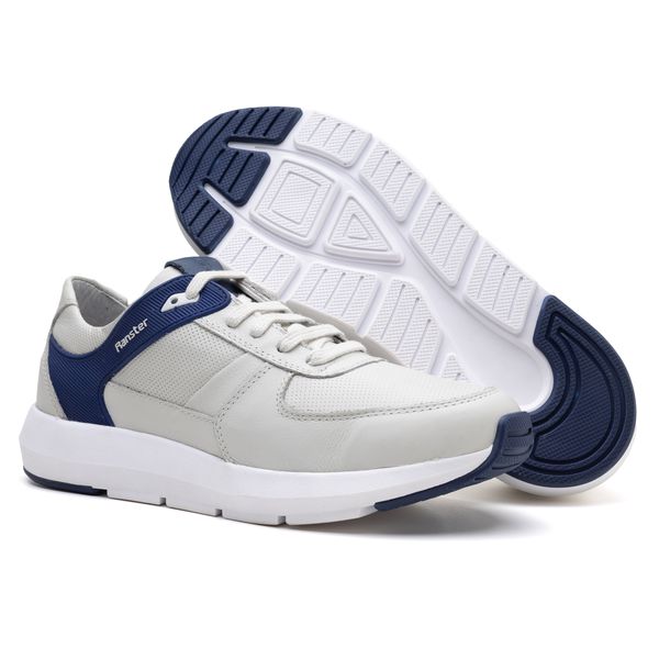 Tênis Sneaker Masculino Comfort Gelo/Azul 9002
