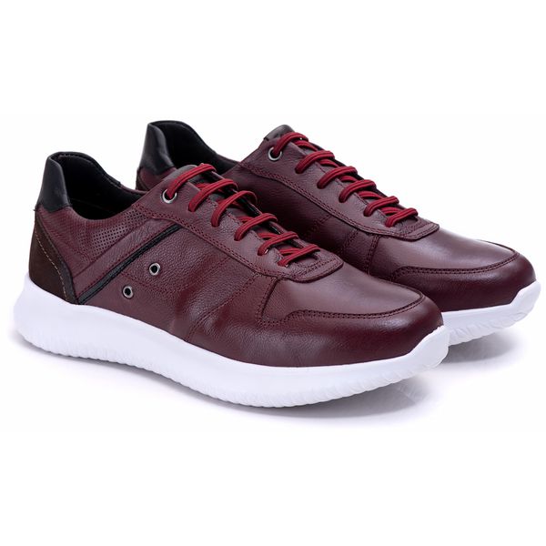 Tênis Masculino Ultra Leve Bordo Comfort 3023
