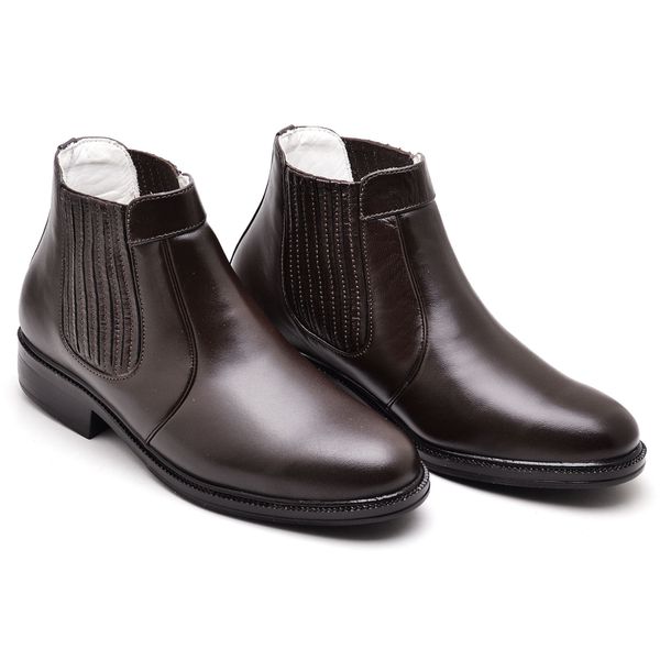 Botina Couro de Carneiro Café Comfort 1501