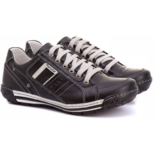 Sapatênis Masculino Couro Preto Comfort 3005
