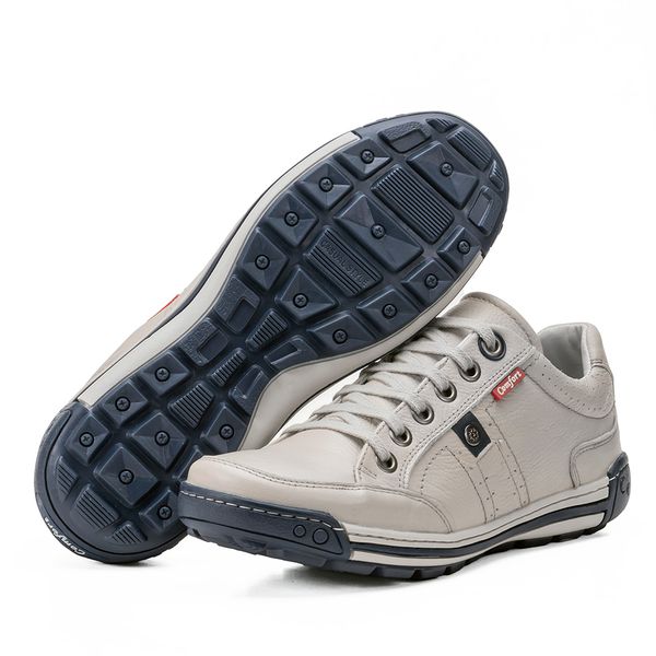 Sapatênis Masculino Ransterine Couro Gelo Comfort Ransterine