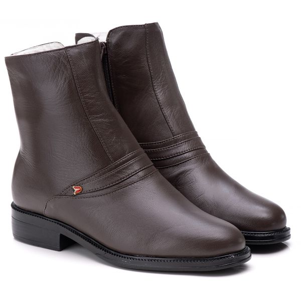 Bota Masculina Em Couro Ransterine Café Comfort