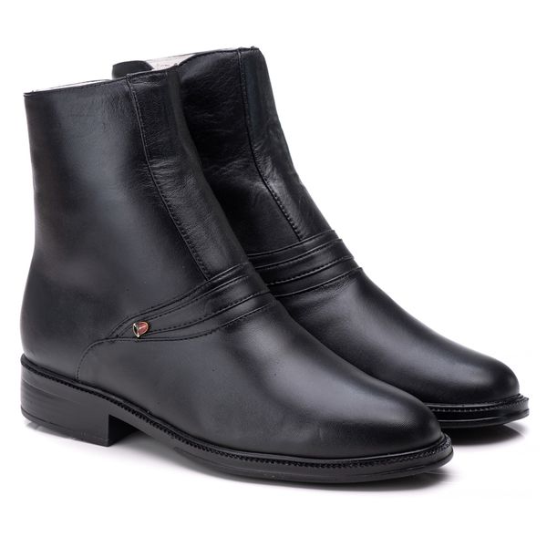 Bota Masculina Ransterine Em Couro Preto Comfort