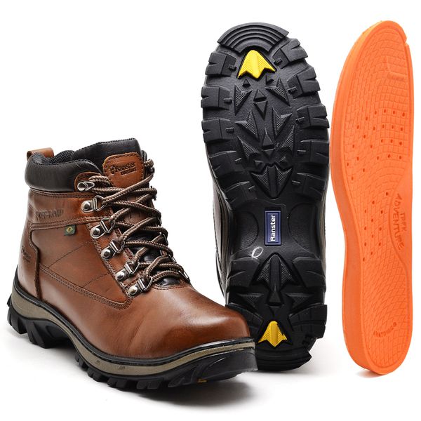 Bota Adventure Couro Castor Ransterine Comfort Ransterine