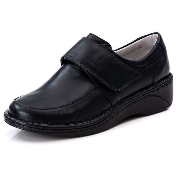 Sapato couro preto feminino new arrivals