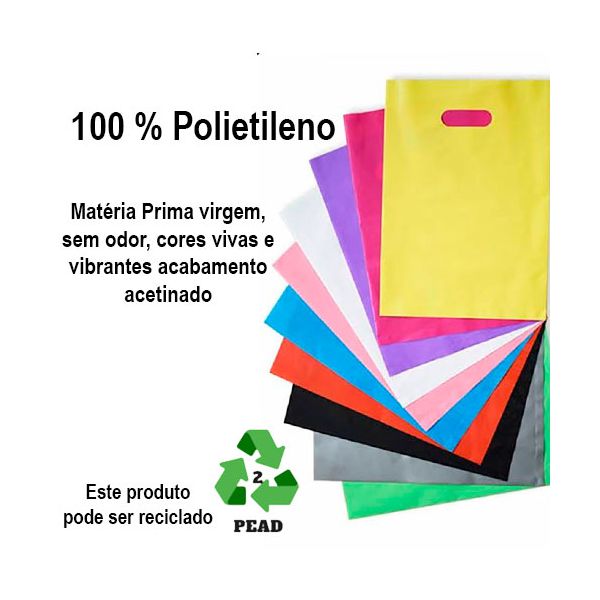 100 Sacolas Personalizadas Boca de Palhaço 30x40