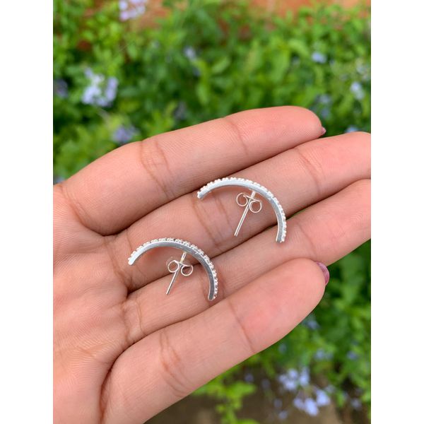 Brinco ear hook cristal