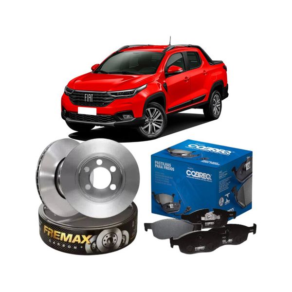Kit Pastilha Disco Freio Fiat Strada 2019 2020 2021