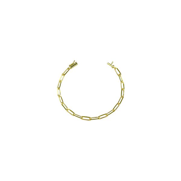 Pulseira Cartier Alongada Fecho Canhão Banhado A Ouro 18k