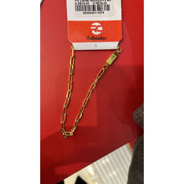 Pulseira Cartier Alongada Fecho Gaveta Banhado A Ouro 18k