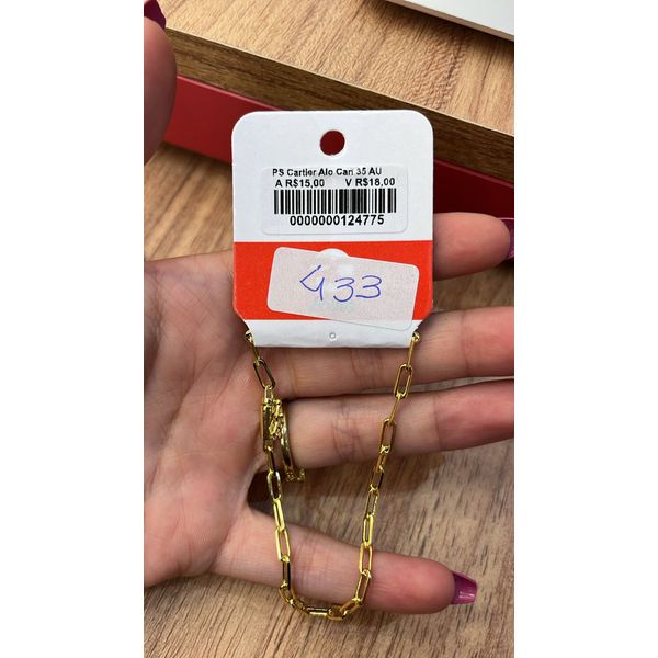 Pulseira Cartier Alongado Fecho Canhão Banhado A Ouro 18k 