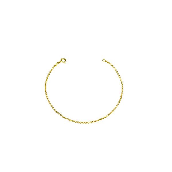 Pulseira Elo Português Bola Banhado A Ouro 18k