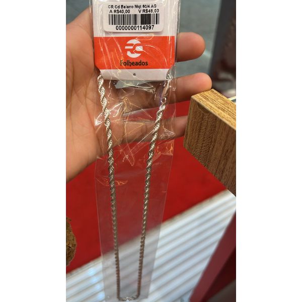 Corrente Cordão Baiano Fecho Mosquetinho Banhado A Prata 925