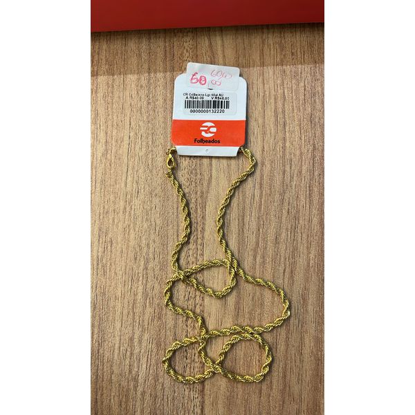 Corrente Cordão Baiano Fecho Lagosta Banhado A Ouro 18k