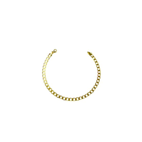 Pulseira Grumet Chapada Fecho Lagosta Banhado A Ouro 18k 