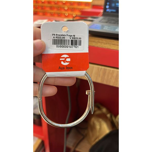 Pulseira Bracelete Prego Aço Inoxidável 