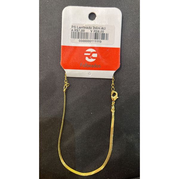Pulseira Laminada Banhado A Ouro 18