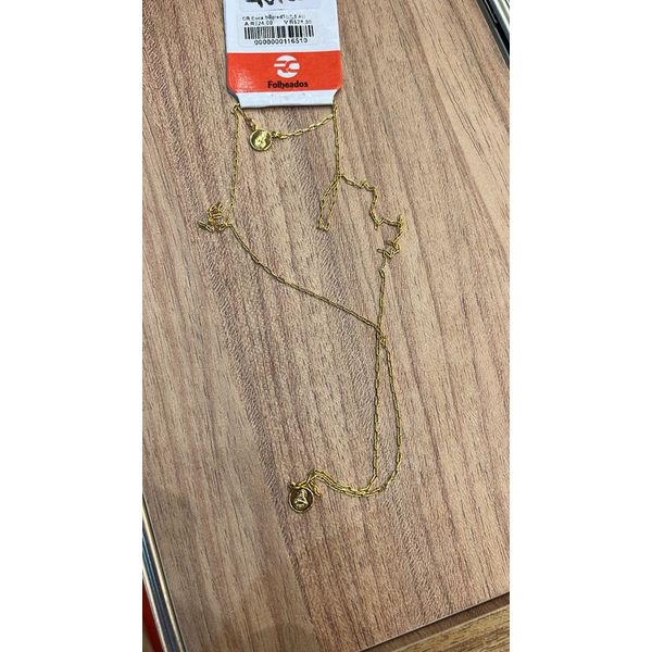 Corrente Escapulário Sagrado Banhado A Ouro 18K