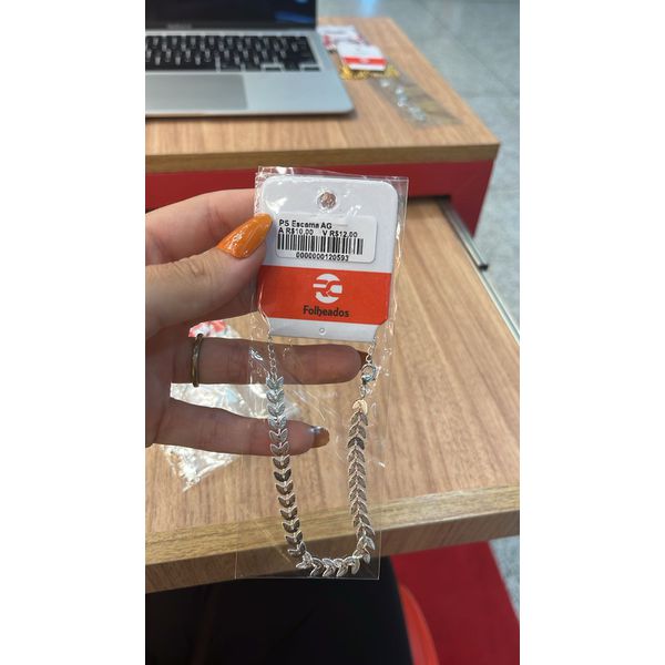 Pulseira Escama Banhado A Prata 925