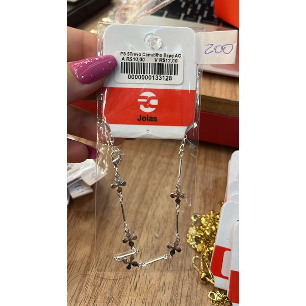 Pulseira Cinco Trevo Canutilho Espaçada Banhado A Prata 925