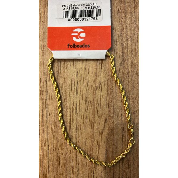 Pulseira Cordão Baiano Fecho Lagosta Banhado A Ouro18K