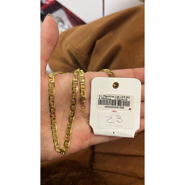 Colar Piastrine Banhado A Ouro 18K