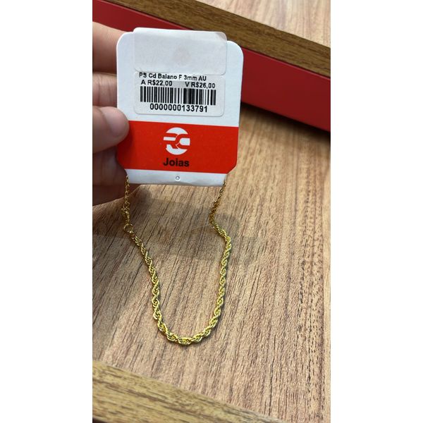 Pulseira Cordão Baiano Banhado A Ouro 18K