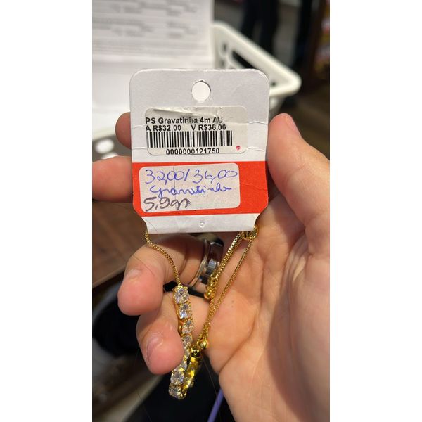 Pulseira Gravatinha Cravejada Banhado A Ouro 18k