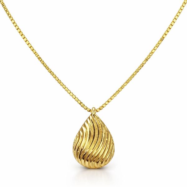 Colar Gota Vintage Banhado A Ouro 18K