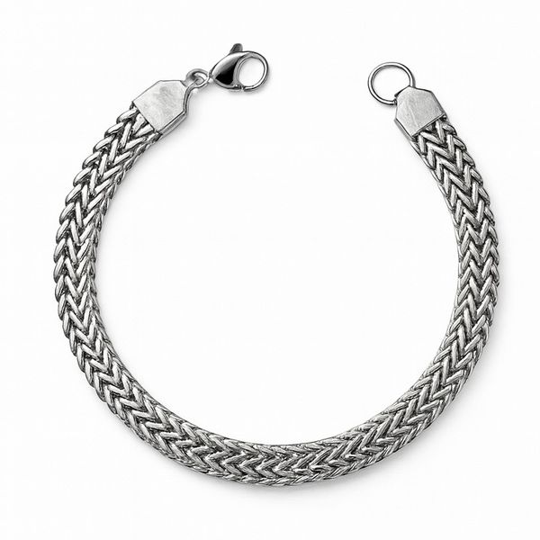 Pulseira Grumet Quadrada Dupla Aço Inoxidável